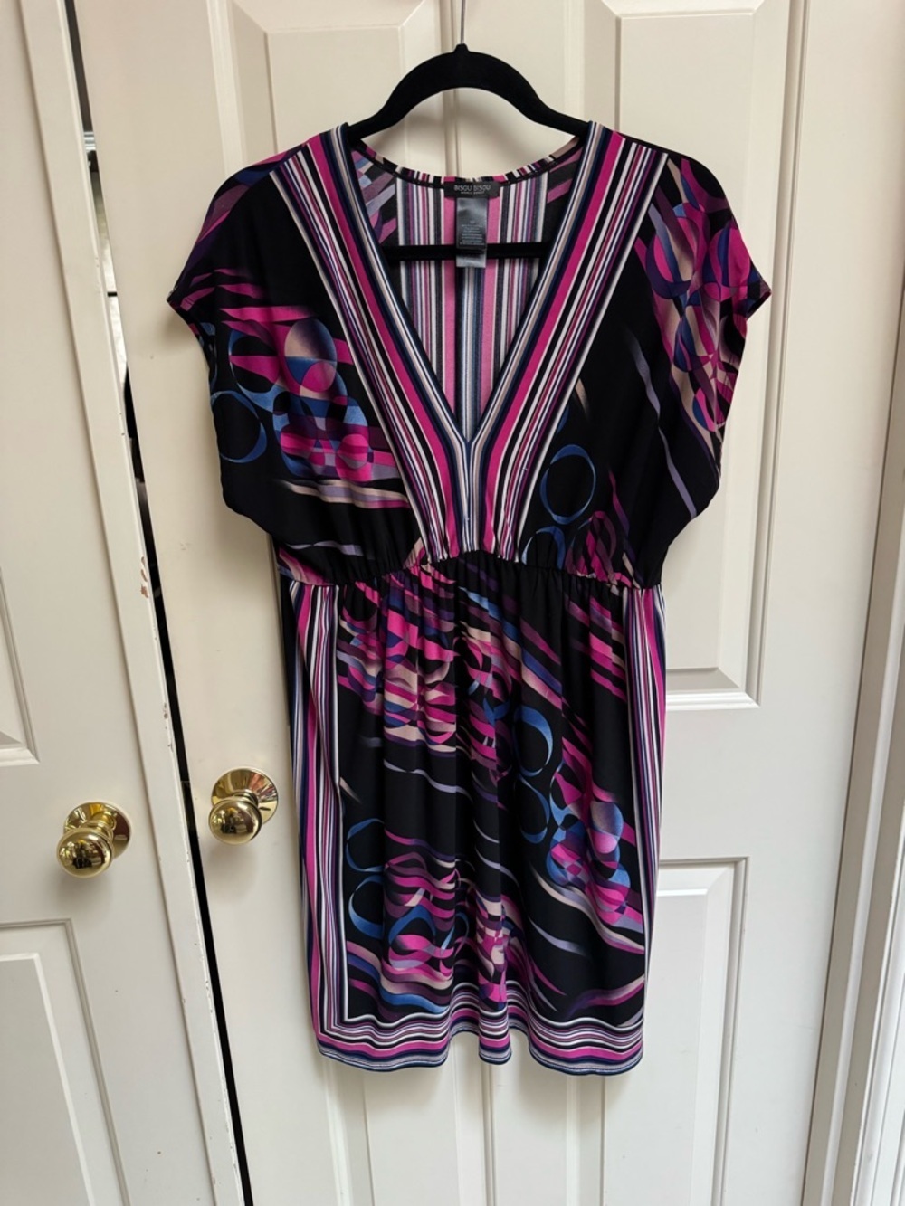 Bisou Bisou Pink and Black Dress